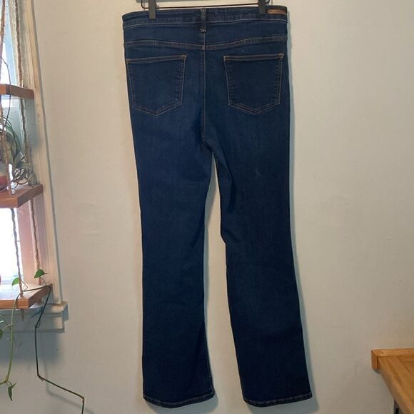 Pilcro & The Letterpress Dark Wash High Rise Button Hem Bootcut Jeans Size 31 - Picture 4 of 11